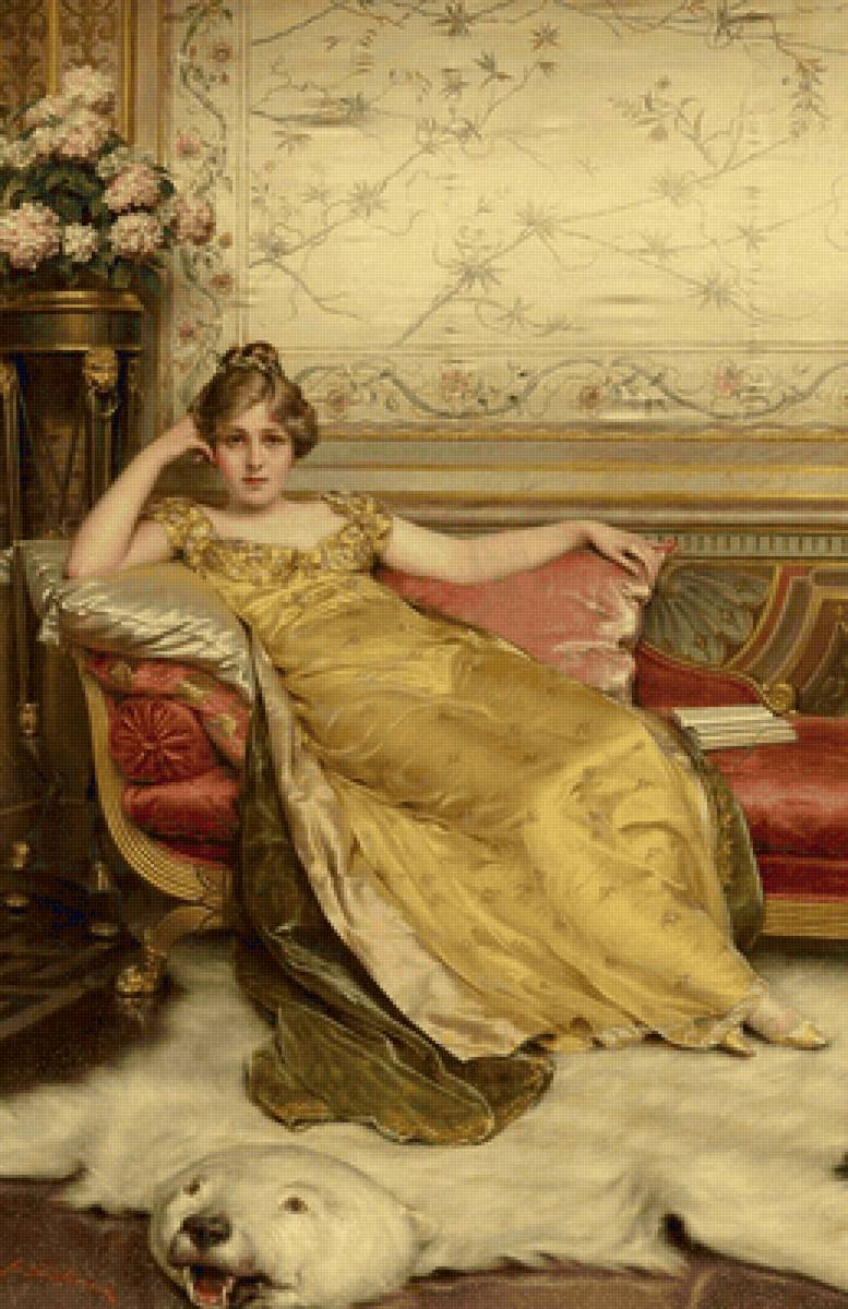 Девушка с книгой - дквушка, женщина, книга, портрет, живопись, 18 век - предпросмотр