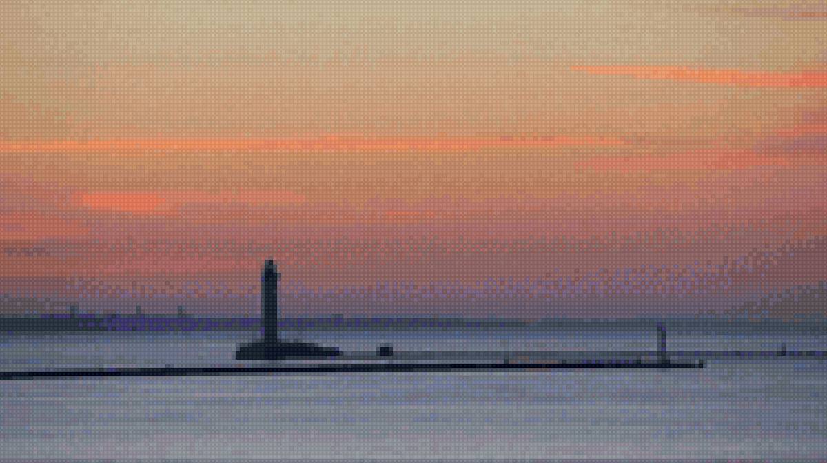 Маяк на закате - предпросмотр