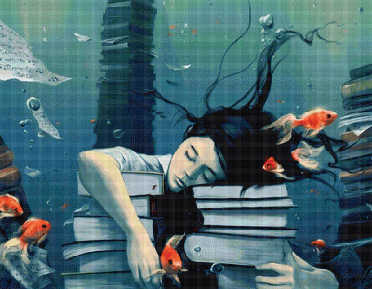 студентка - акварель, пнк - предпросмотр