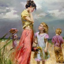 Схема вышивки «мать и дети худ.пени даено»