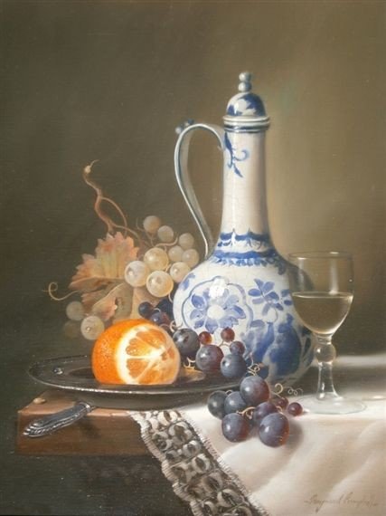 Натюрморт. Кувшин - кухня, натюрморт, кувшин, фрукты - оригинал