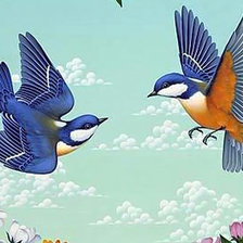 Схема вышивки «Flying Birds»