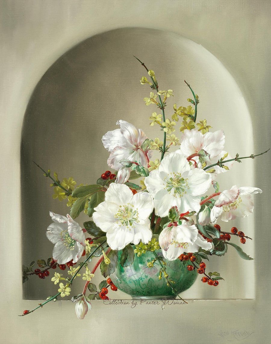 Букет Сесил Кеннеди - цветы, букет, живопись - оригинал