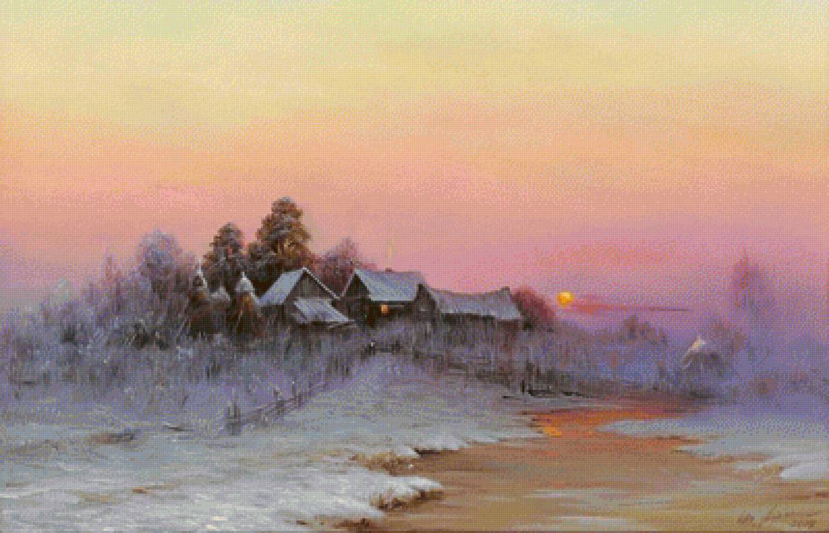 Горячий закат - закат, зима - предпросмотр