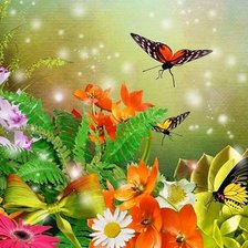 Схема вышивки «Цветы»