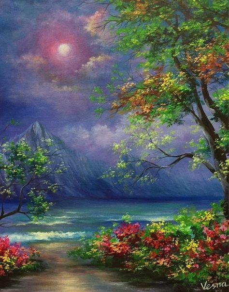 Ночной пейзаж - оригинал