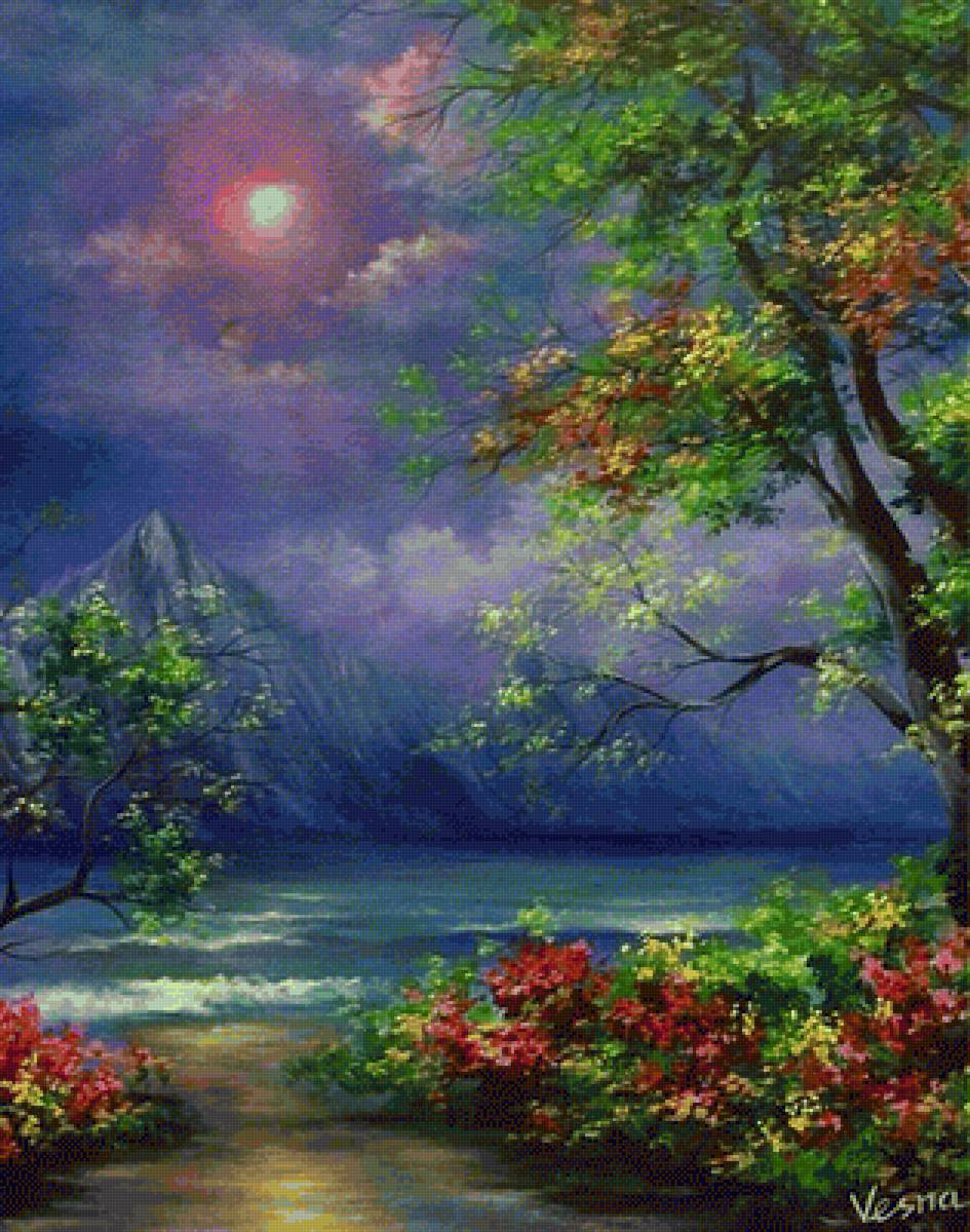 Ночной пейзаж - предпросмотр