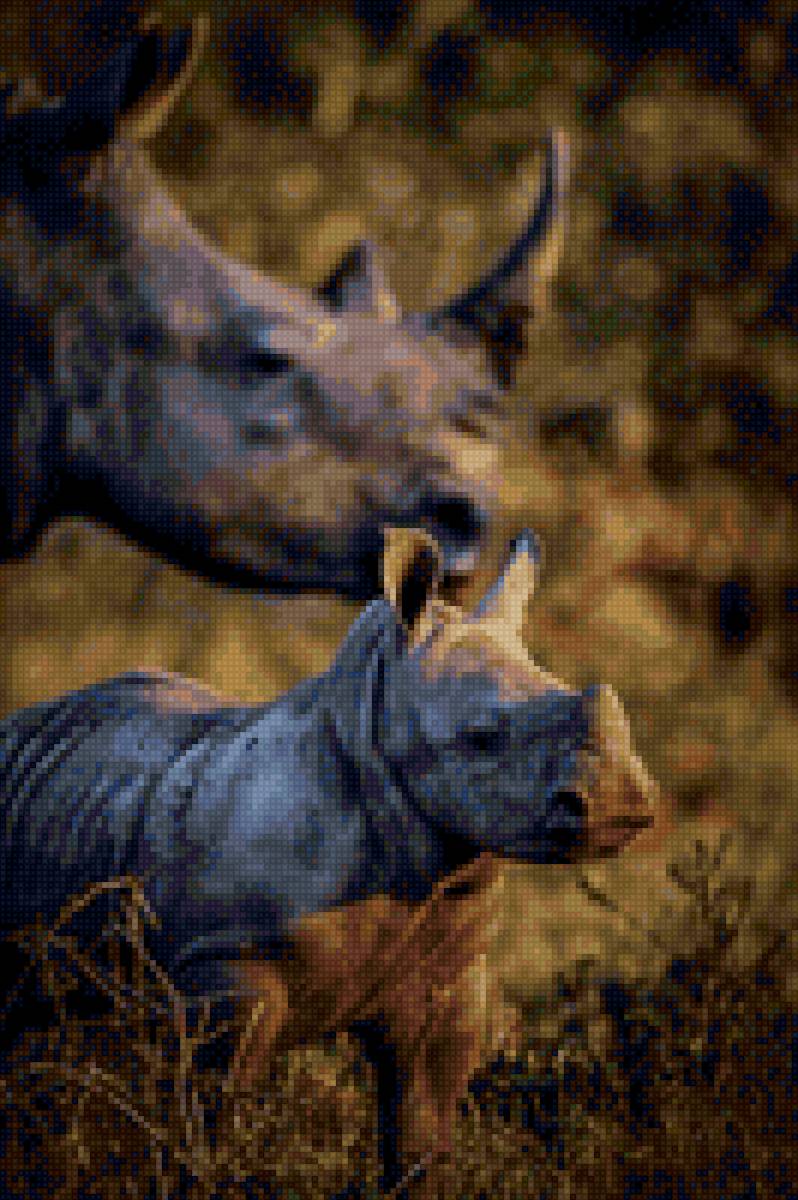 Носорог - дикие животные, животные - предпросмотр