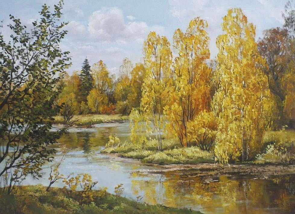Пейзаж - река, осень, лес, пейзаж - оригинал