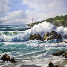 Схема вышивки «Волны»