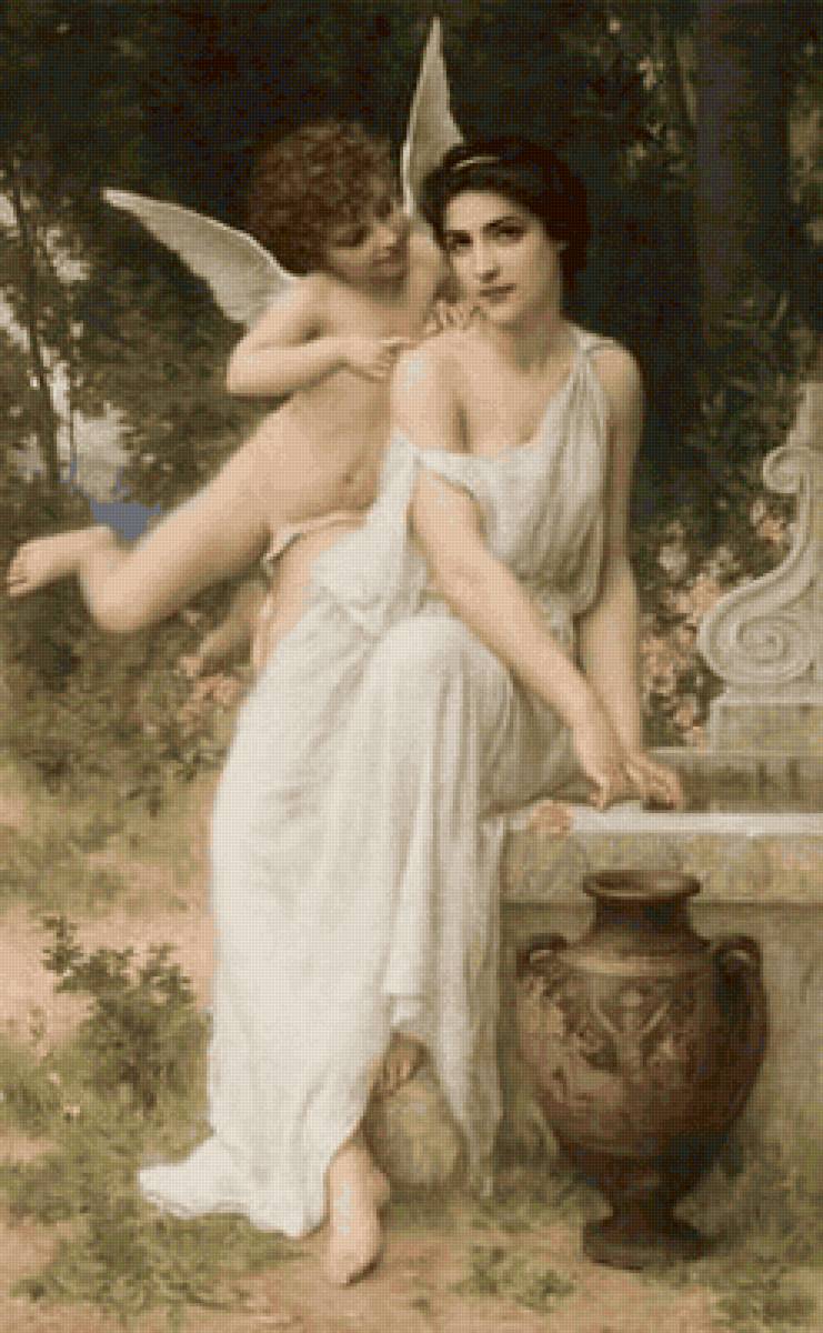 Шарль-Амабль Ленуар - живопись, миф, ангел, девушка - предпросмотр