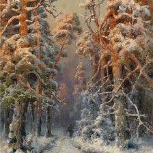 Схема вышивки «дорога в лесу худ.ю.клевер»