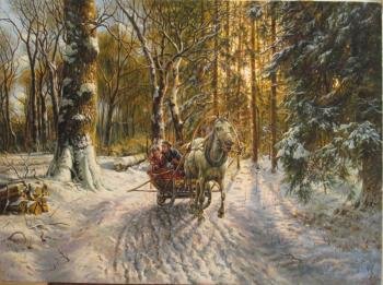 прогулка худ.якущенко - природа, пейзаж, картина - оригинал