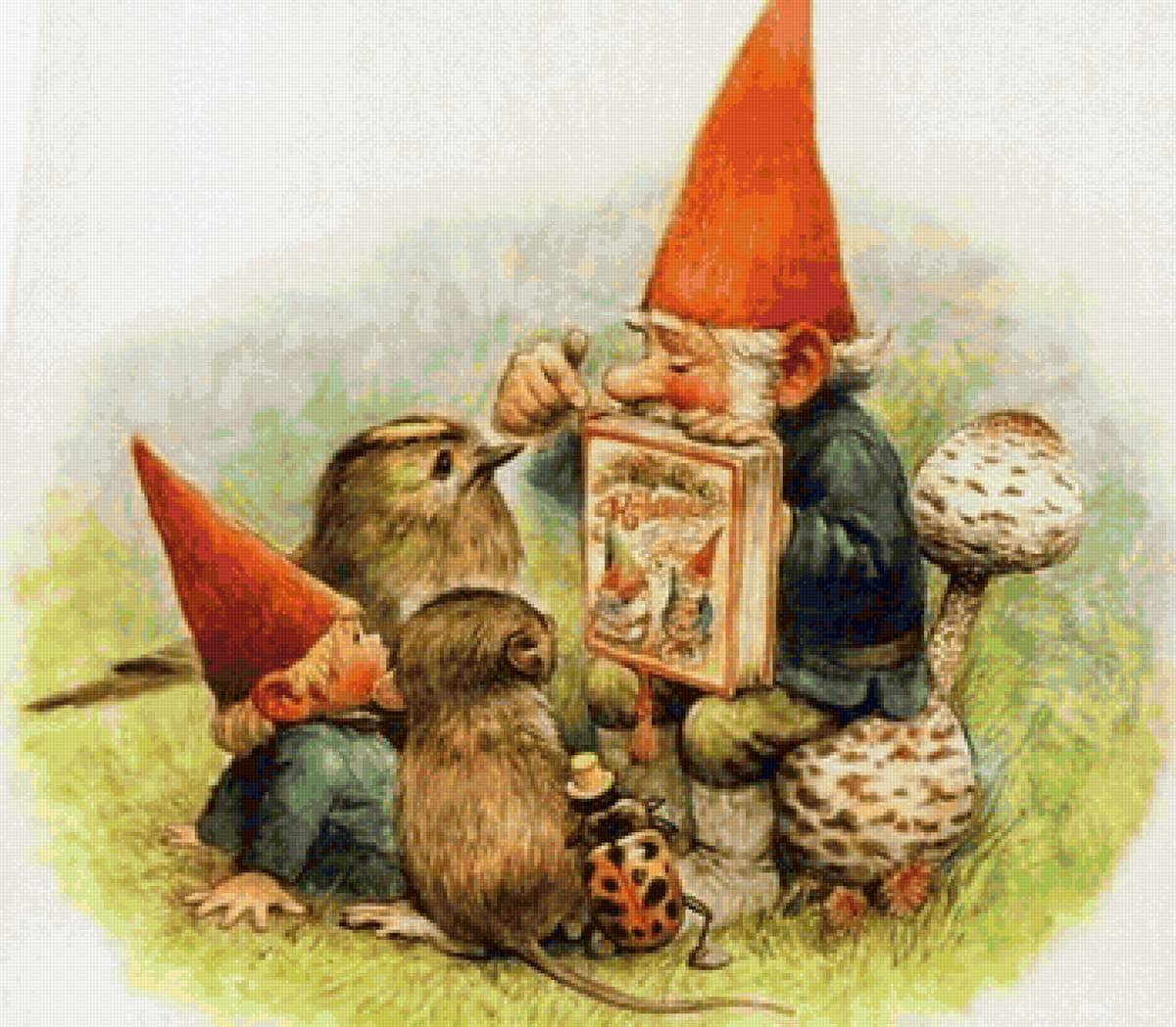 сказка - гномы, фентези, худ. жан батист монж - предпросмотр