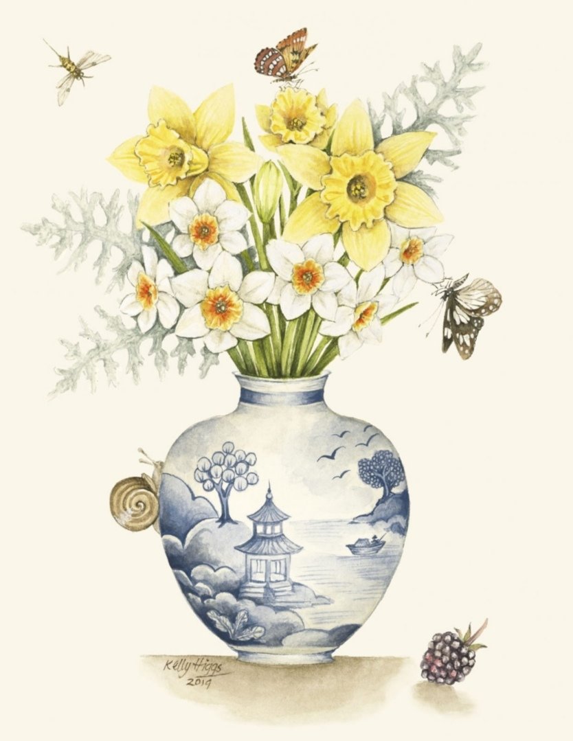 jarrón azul - bodegon - оригинал