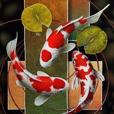 Схема вышивки «Koi Fish»