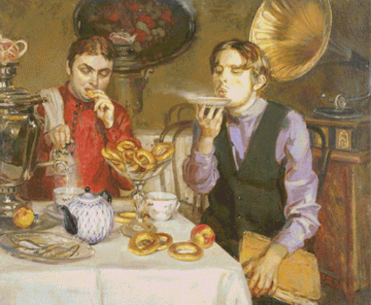 Русь - самовар, чаепитие, русь, пнк - предпросмотр