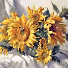 Оригинал схемы вышивки «Sunflowers» (№2275810)