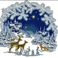 Схема вышивки «Контрастная зима»