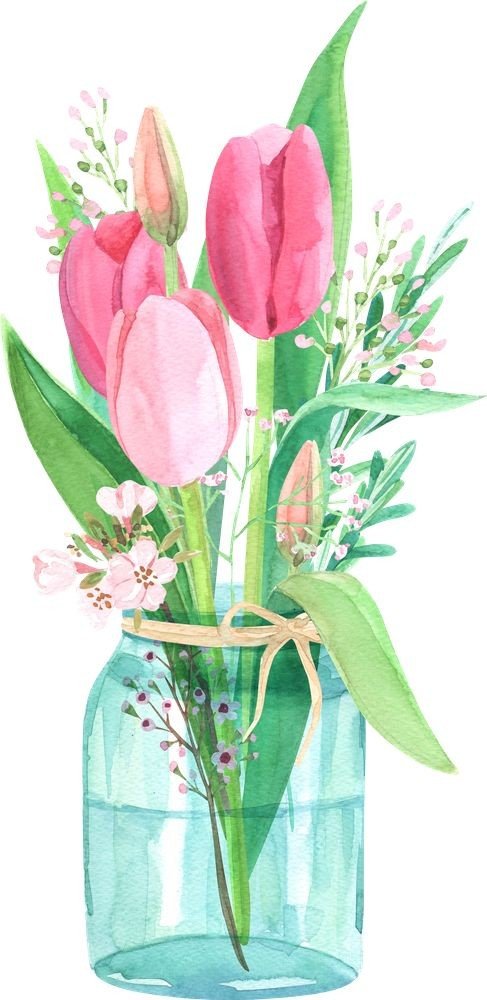 Tulipanes - tulipanes, jarrones, primavera, flores - оригинал