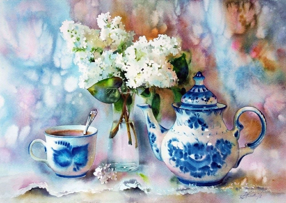 №2276175 - пнк, цветы, акварель - оригинал