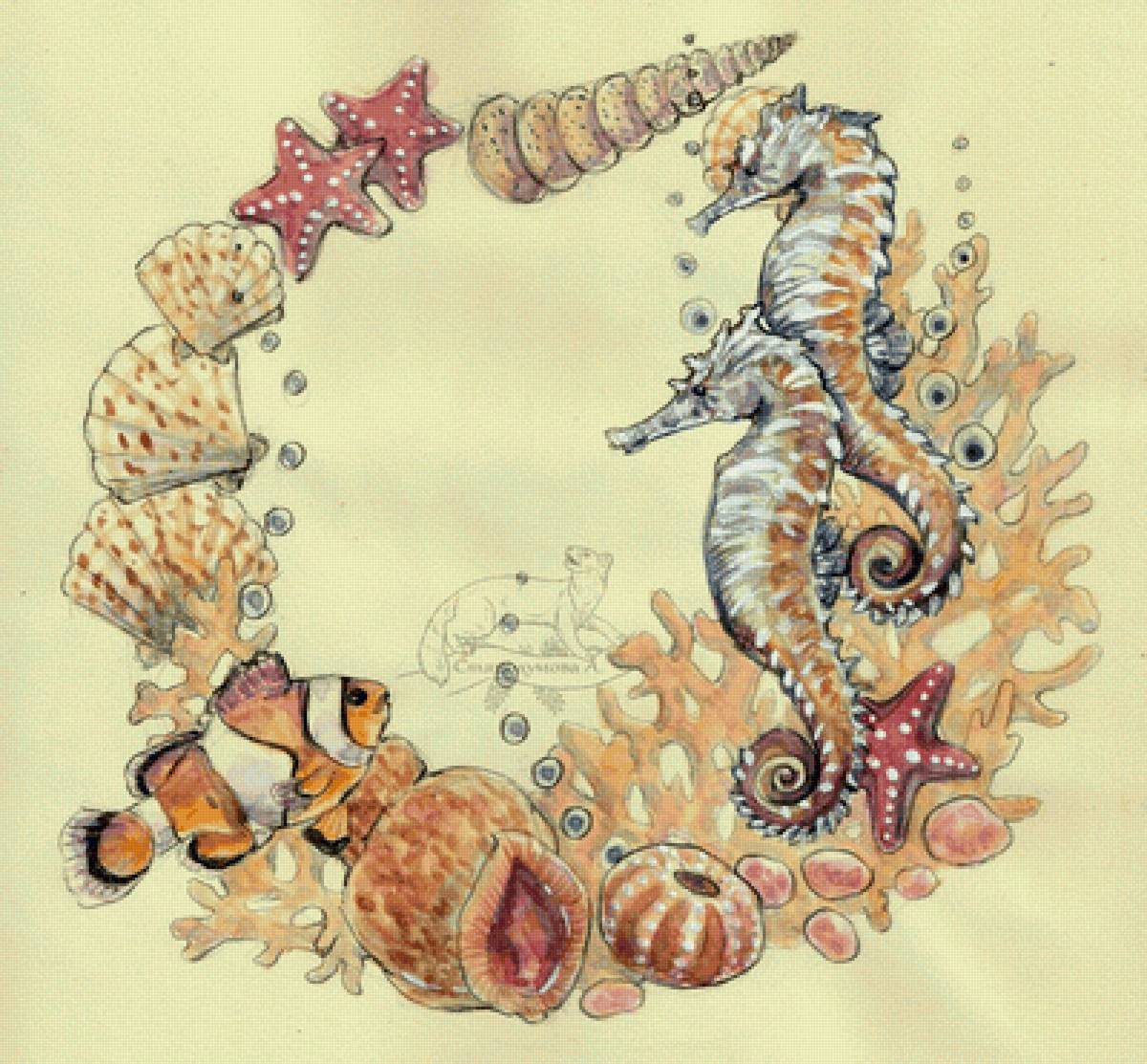 художник Анастасия Стародумова - художник, морские обитатели - предпросмотр
