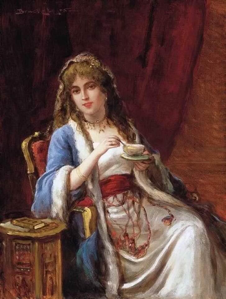 девушка в кресле - портрет - оригинал