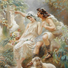 Схема вышивки «пастушка»