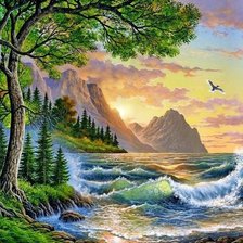 Схема вышивки «Paisagem.»