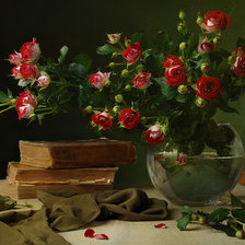 Схема вышивки «розы и книги»