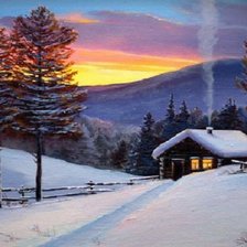 Схема вышивки «Paisagem. de inverno.»