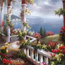 Схема вышивки «Пейзаж»