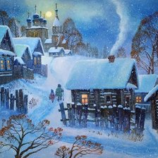 Схема вышивки «Зимний вечер»