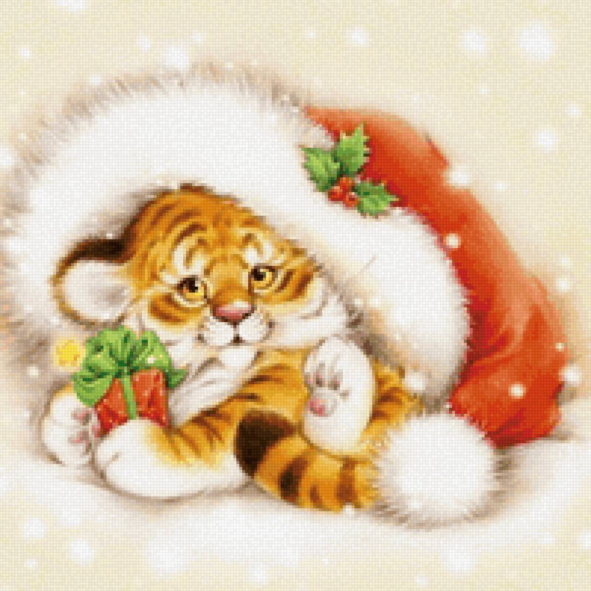 тигренок новогодний - новый год, тигр - предпросмотр