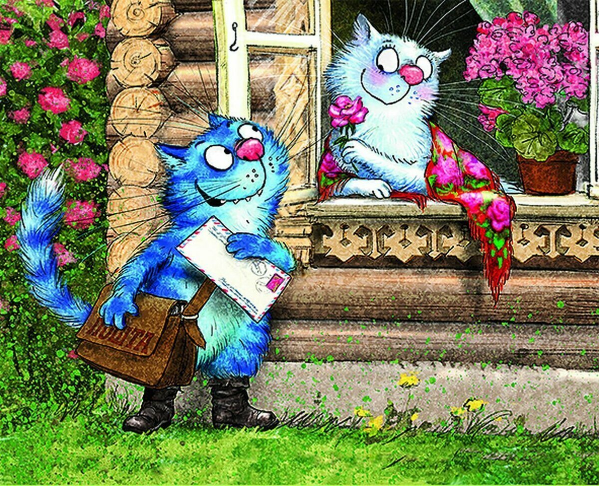 Письмо любви - любовь, письмо, почта, котики, окно, природа - оригинал