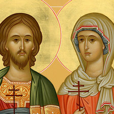 Схема вышивки «Св. мученики Адриан и Наталия»