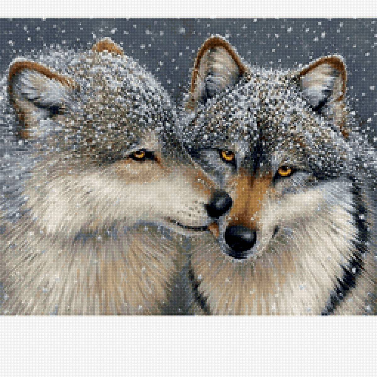 №2279201 - пара, зима, волки, снег - предпросмотр