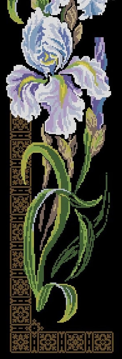 ПАНЕЛЬКА- ИРИСЫ (НИЗ) - оригинал