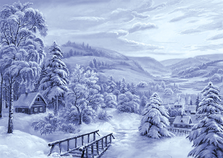Серия "Пейзажи, природа" - пейзаж, зима, природа - оригинал