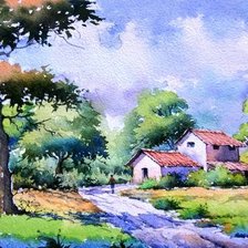 Схема вышивки «Пейзаж»