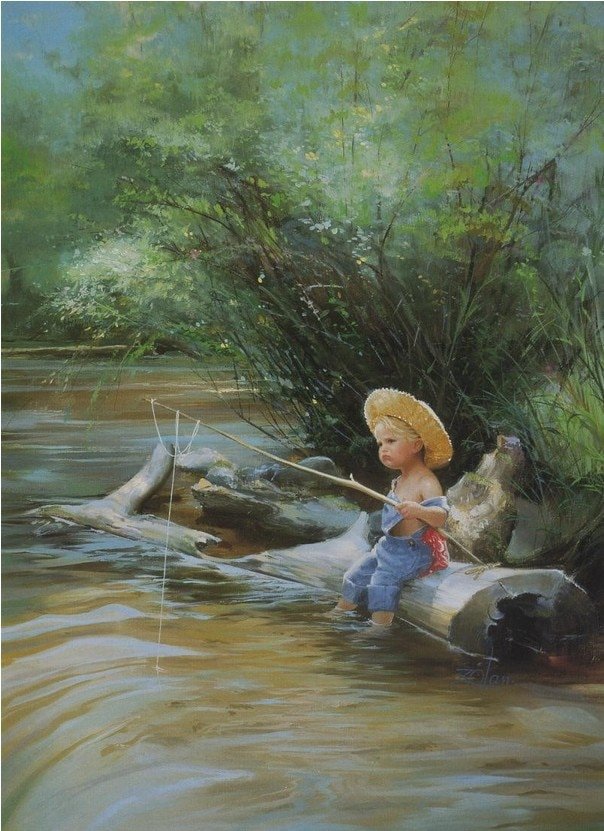 Молодой  Рыбачок - оригинал