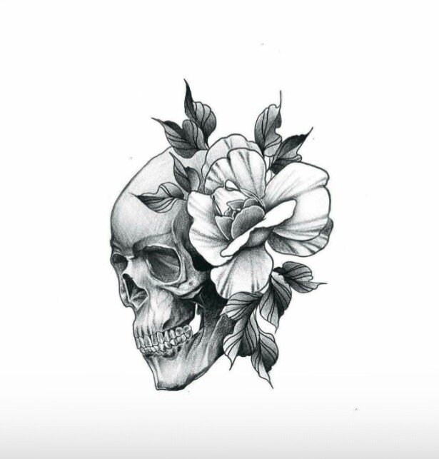 Очаровательный череп - череп - оригинал