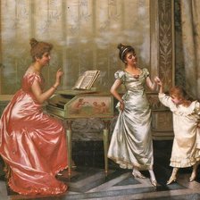 Схема вышивки «урок танца»