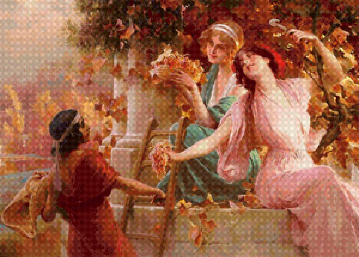 сборщицы винограда - картина - предпросмотр