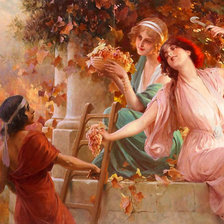 Схема вышивки «сборщицы винограда»