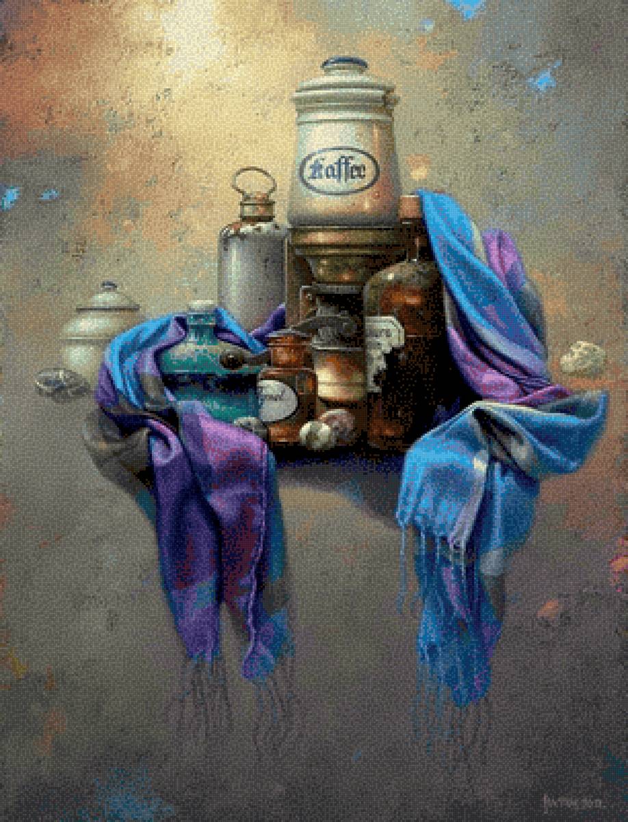 ЭДВАРД ШУТТЕР. ДРЕВНИЕ  ЗНАНИЯ - натюрморты, картины - предпросмотр