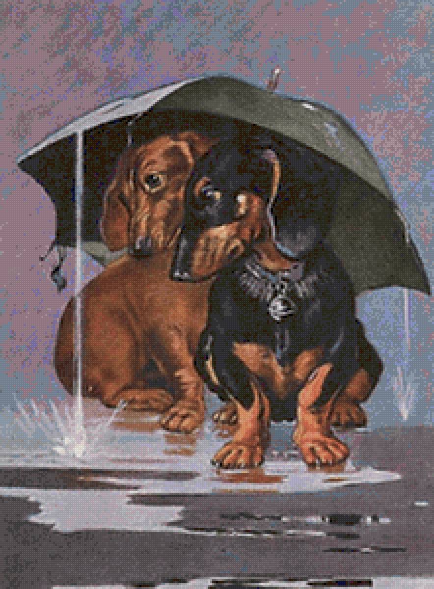 Bajo la lluvia - paisaje - предпросмотр