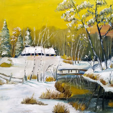 Схема вышивки «оттепель»