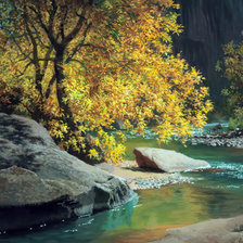 Схема вышивки «осенний вечер»