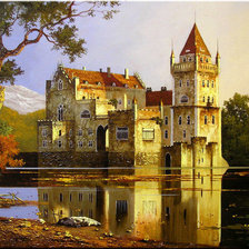 Схема вышивки «замок»